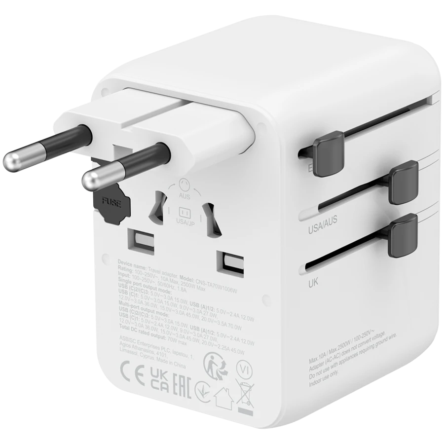 Qidalanma adapteri Canyon OnTour 70 Usb/usb-c, 70 Vt, Ağ — Smartfon aksesuarları, Bakı (3)