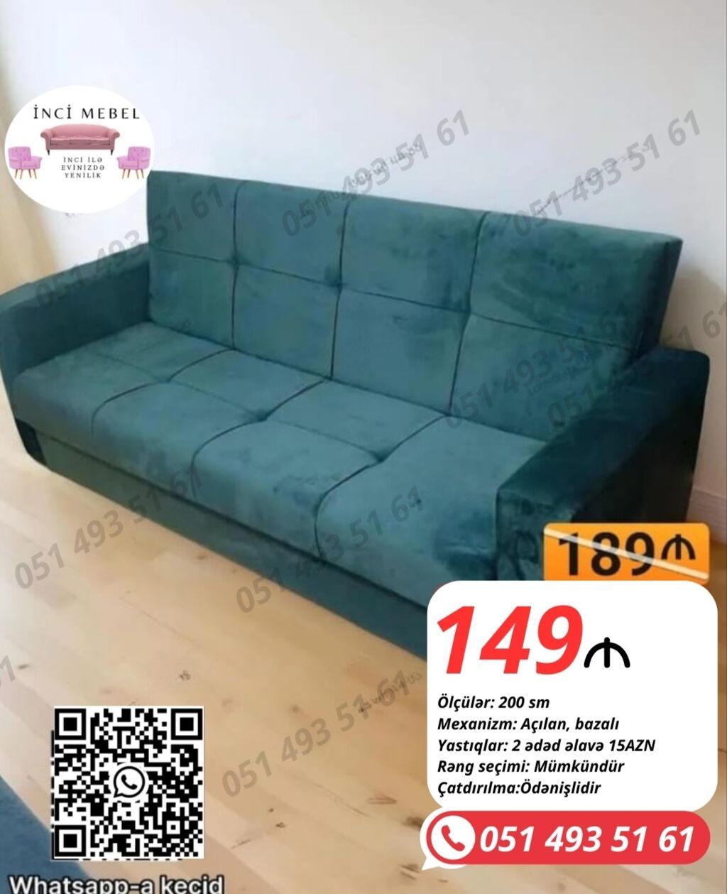 Divan, Yeni, Açılan, Bazalı, Parça, Ödənişli çatdırılma — Divanlər, Bakı
