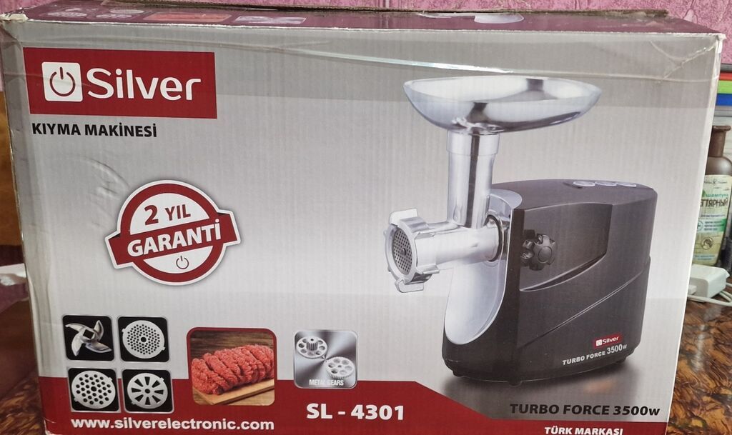 Silver Turbo Force 3500W ətçəkən - Güc: 3500W (Turbo Force) - Model — Ət xırdalayıcılar və qurğular, Bakı (5)