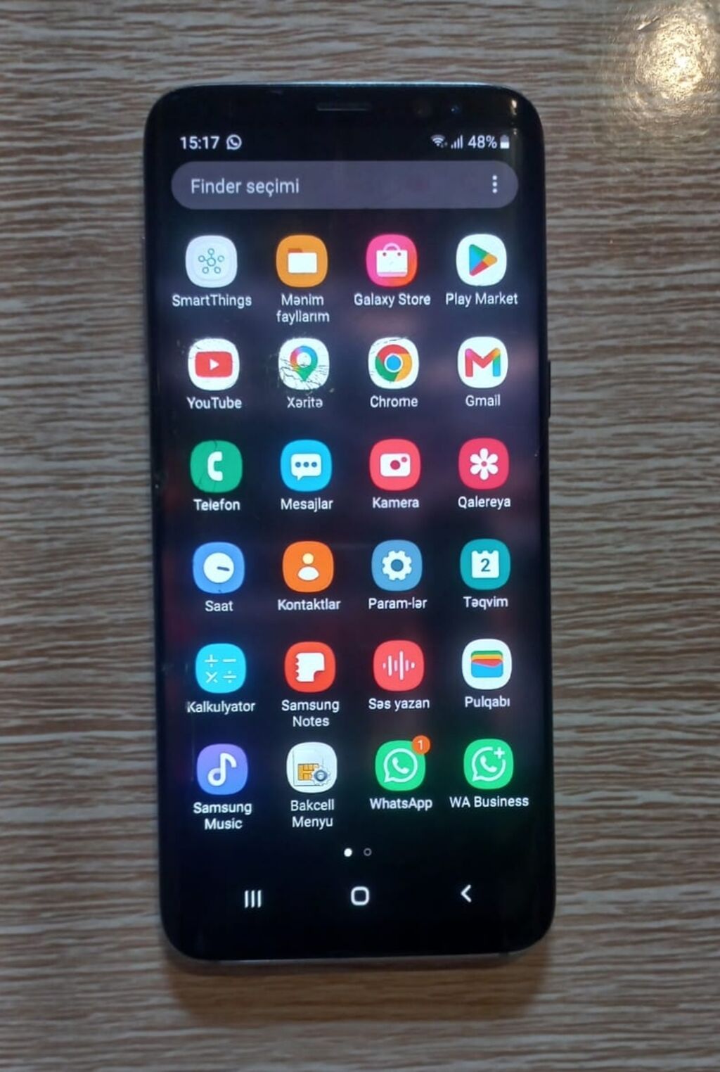 Samsung Galaxy S8, 64 GB, rəng - Qara, Simsiz şarj — Samsung, Bakı