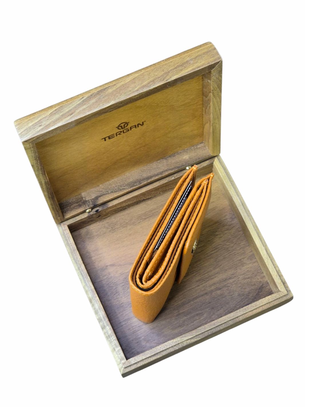 Portmone Tergan, təbii dəri, Tergan Set_5627, Narıncı — Mallar, Bakı (3)