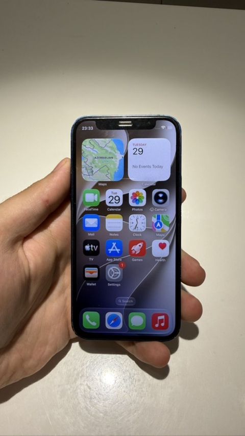 IPhone 12, Mavi, Face ID — Bakı