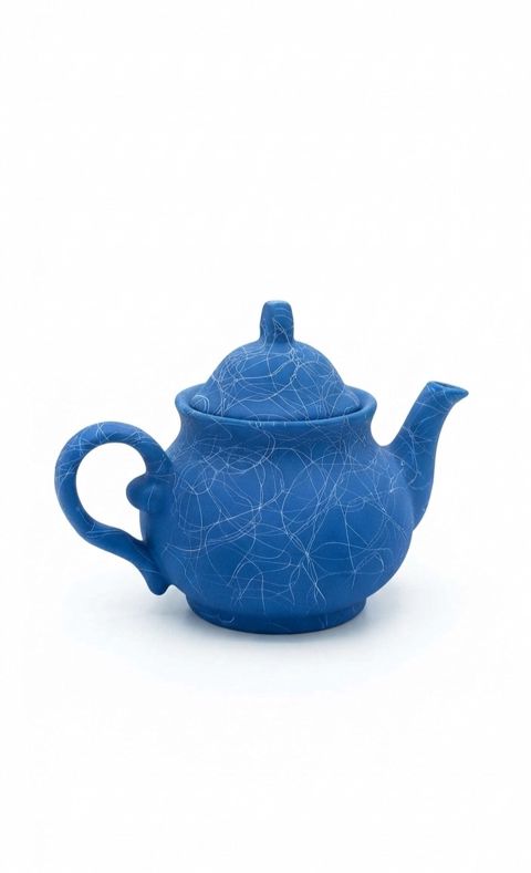 Dəmləmə çaydanı 3571, keramika, göy, 600 ml — Bakı