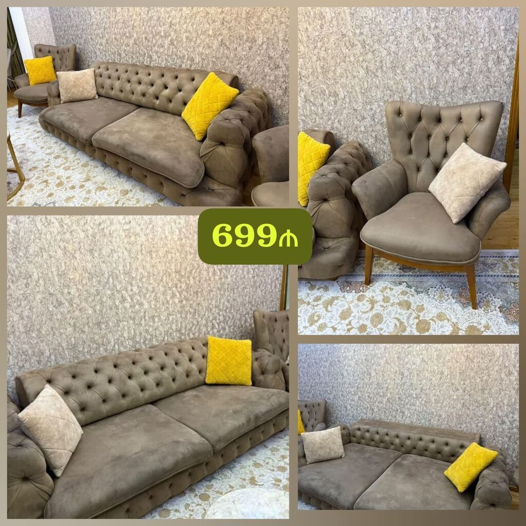 Divan kreslo dəsti satılır 699₼. ideal vəziyyətdə. heç bir problemi — Yumşaq mobilya dəstləri, Digah