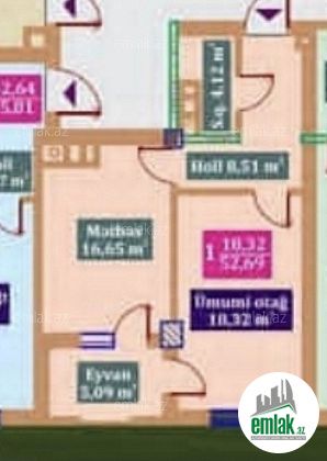 Satılır 2 otaqlı 51 m² yeni tikili Nizami r — Mənzil (2)