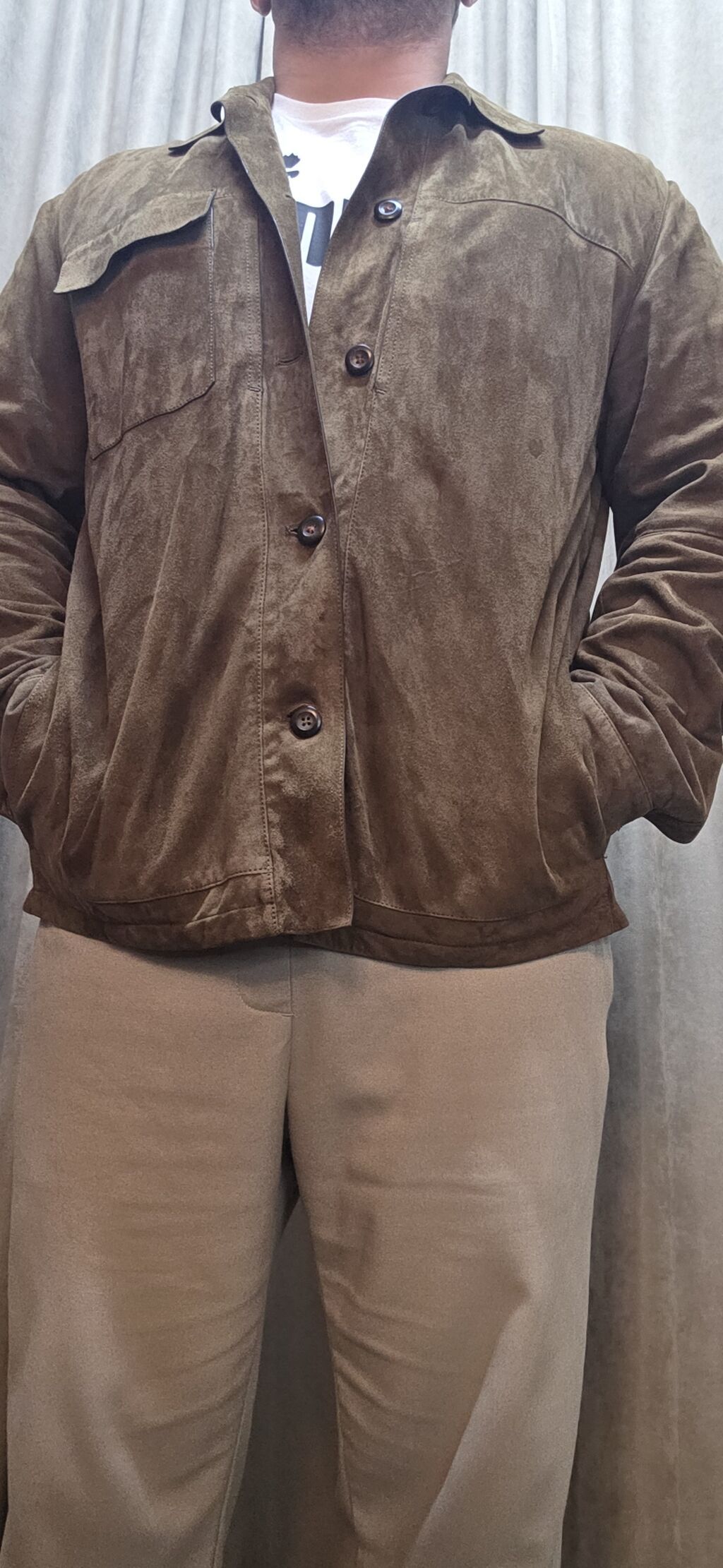 Brend Massimo Dutti Təmiz dəri gödəkçə çox az geyilib Ölçü XL — Kurtkalar, Digah (2)