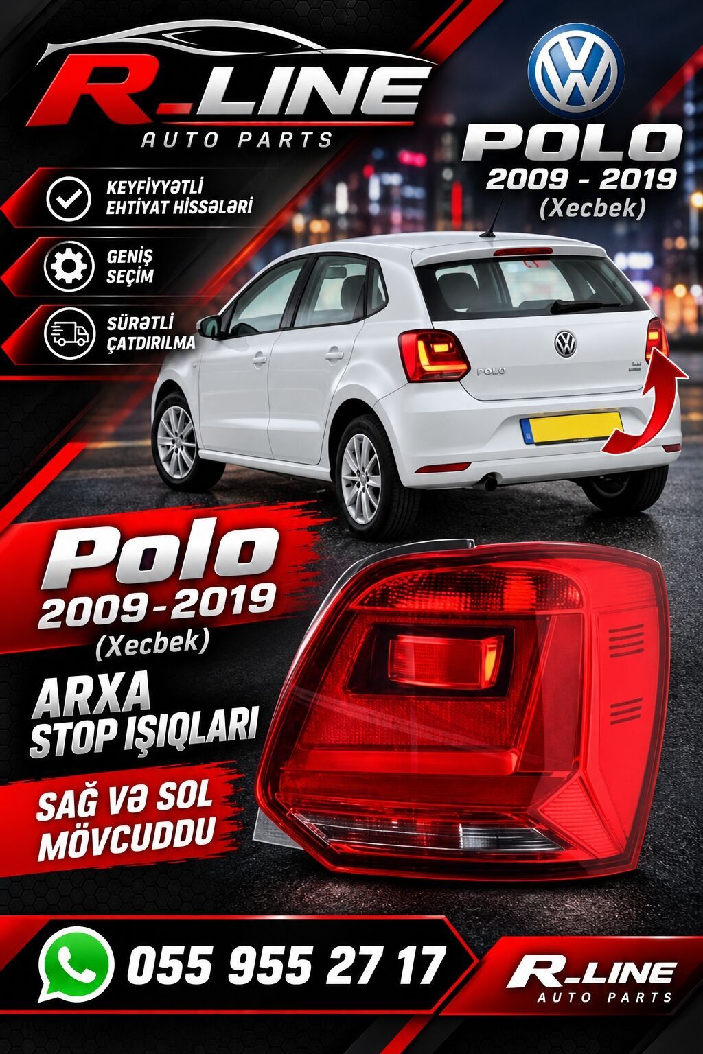 Wolksvagen Audi Porche Seat Skoda iwlenmiw ve yeni orjinal ve firma — Avtomobil işığı, Bakı (3)