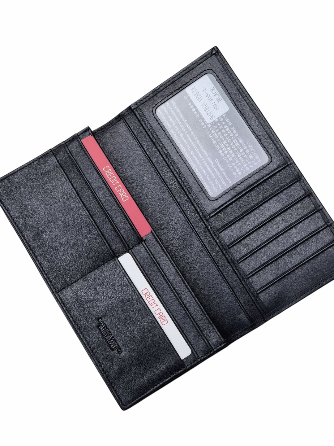 Kişilər üçün dəri pul kisəsi, 12 kart bölməsi, qara, 18.5x9.5 sm, Çin istehsalı, karton qutuda - TheBest_BV-305_Black — Mallar, Bakı (3)
