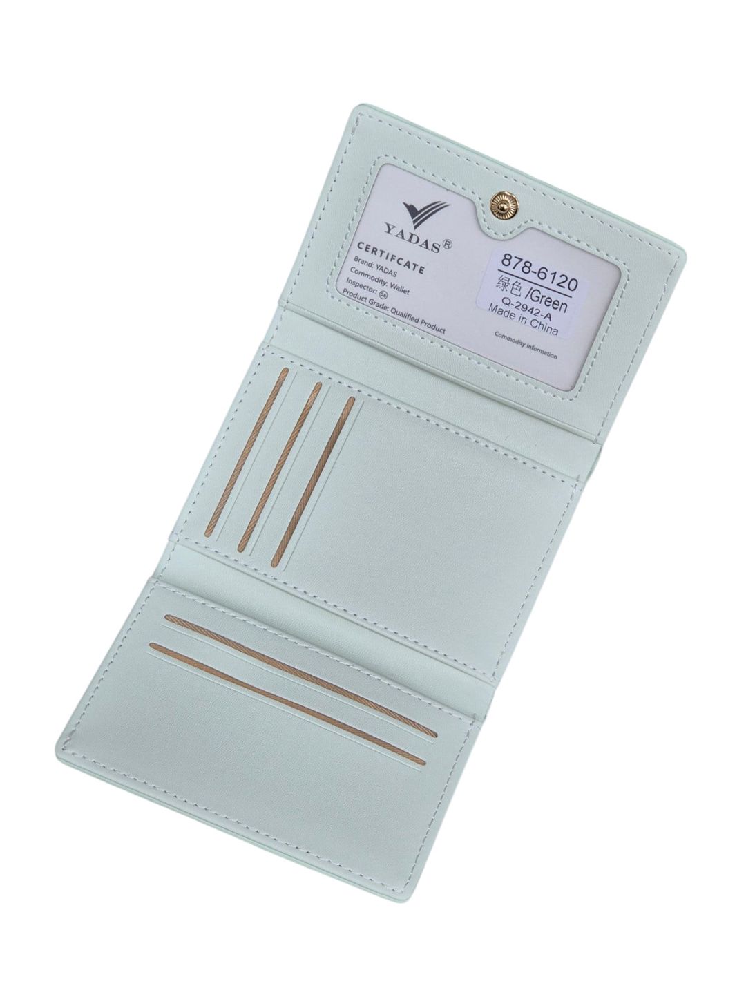Qızlar üçün poliuretan pulqabı, açıq yaşıl - Yadas_878-6120_Green — Mallar, Bakı (3)