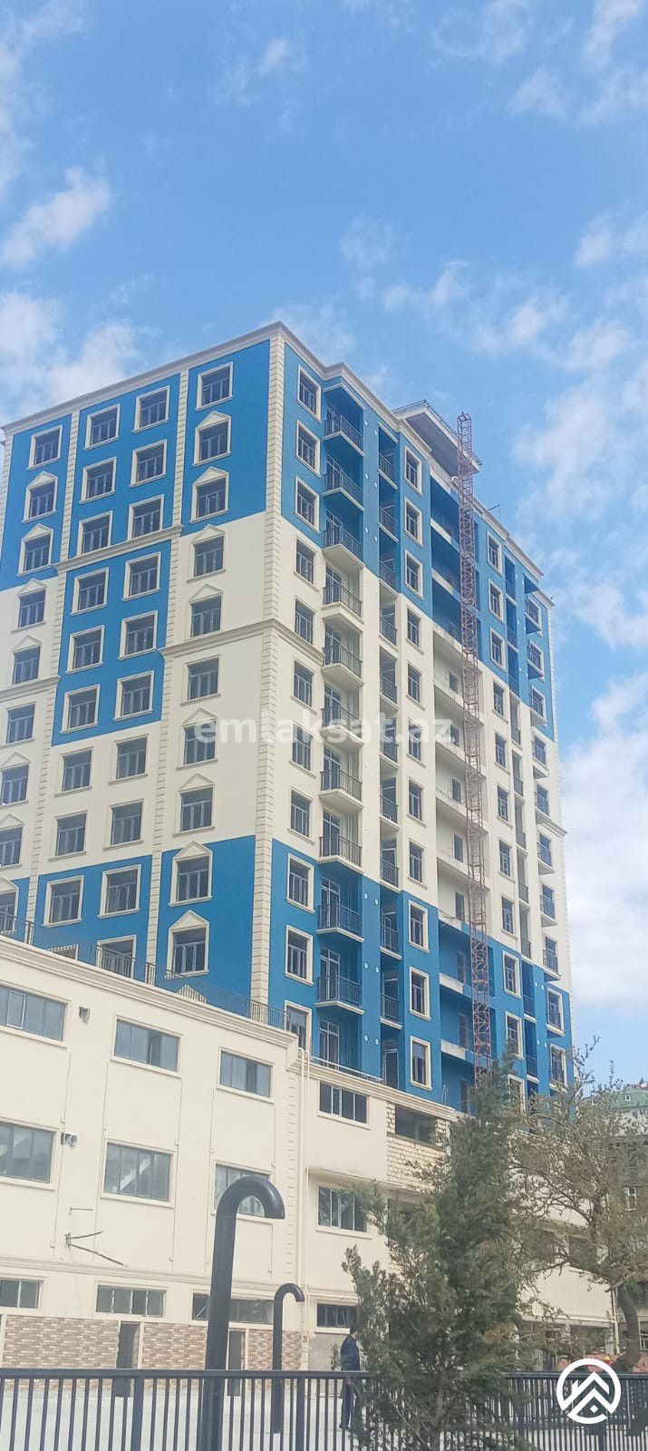 Satılır 1 otaq yeni tikili 44.3 m², İnşaatçılar metrosu — Mənzil, Bakı (9)