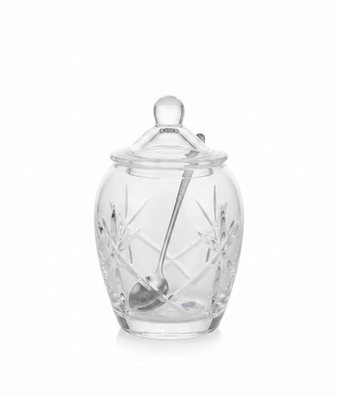 Şəkər qabı, 300 ml, büllur şüşə, şüşə, şəffaf — Bakı