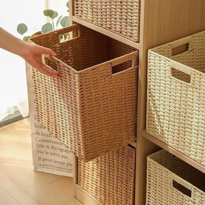 Kvadrat Həsir Saxlama Səbəti (kod: qrh02111-22) — Şeylər saxlanması, Bakı (3)
