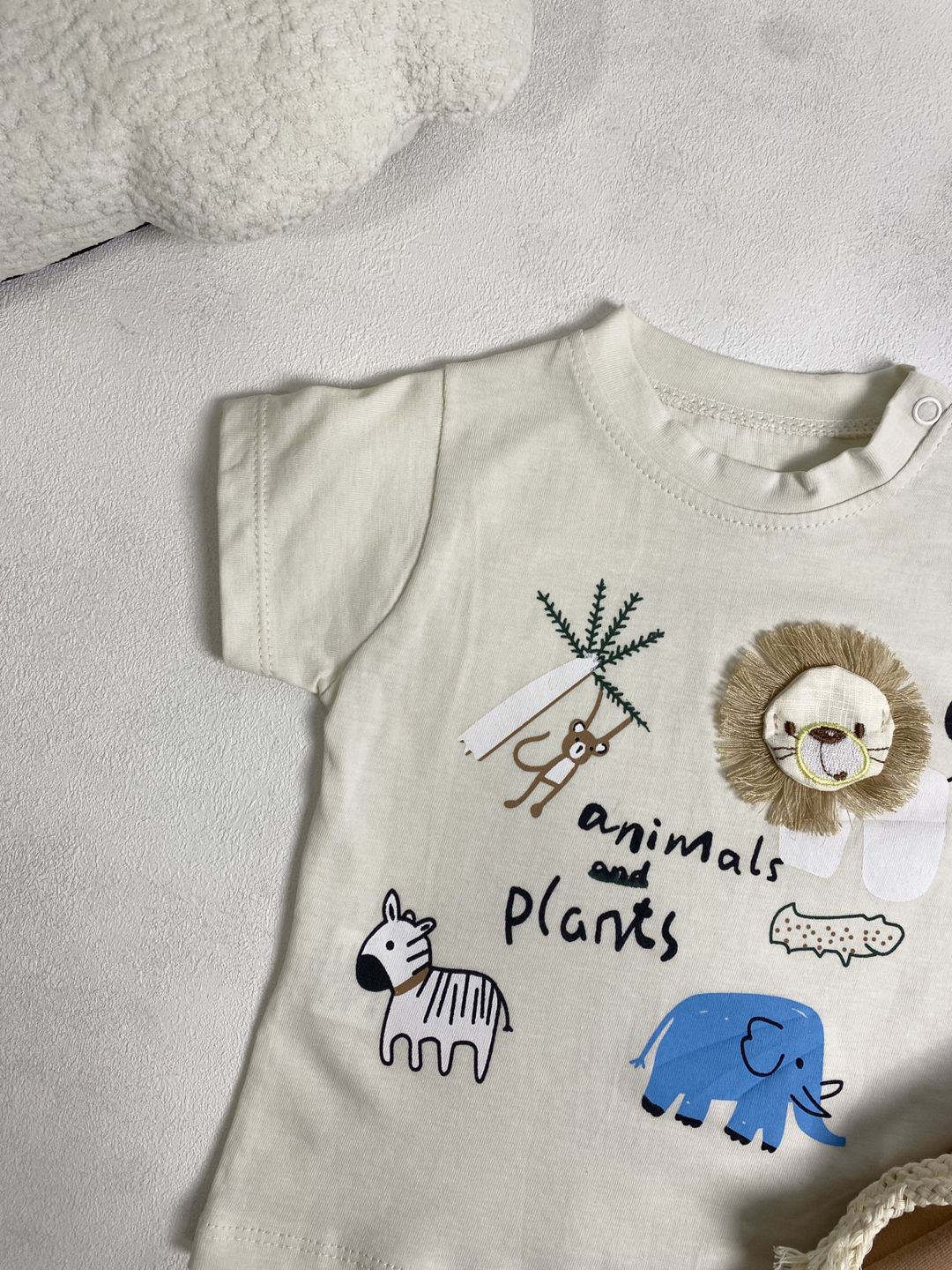 Oğlanlar üçün şortlu dəst, bej, pambıq, ölçü 12-18 ay — Mallar, Bakı (3)