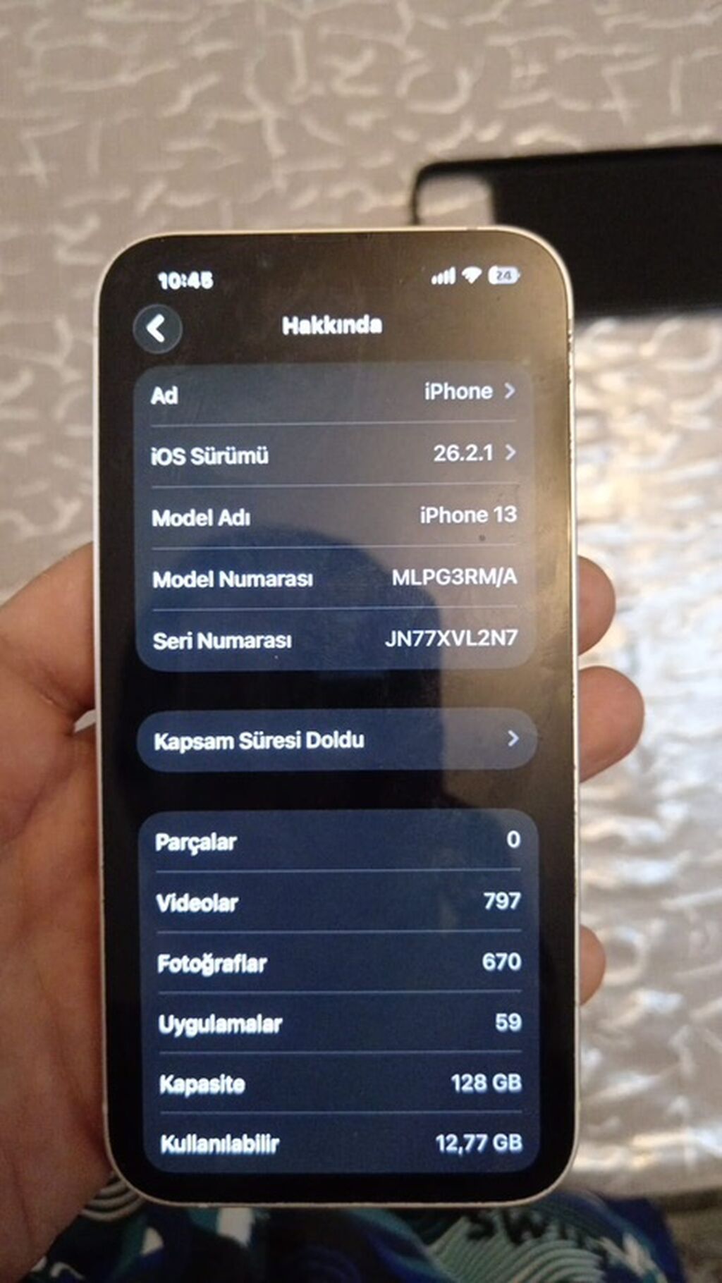 IPhone 13, 128 GB, Ağ, Face ID — Apple iPhone, Mehdiabad (3)