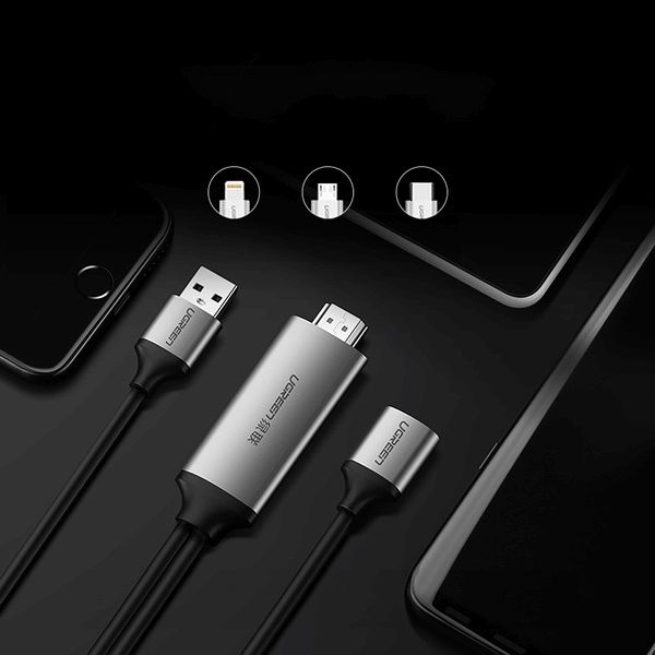 50291 Ugreen USB to HDMI Digital AV Adapter 1.5m (Gray) CM151 — Şarj cihazları, Bakı (2)