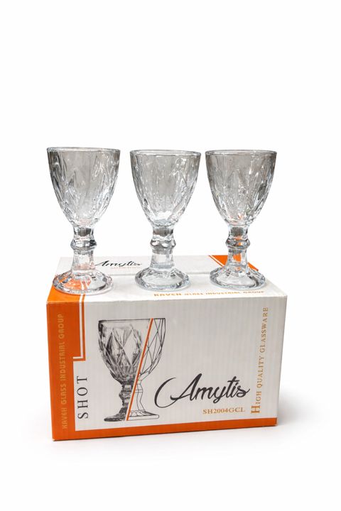 Qədəh dəsti, şüşə, şəffaf, 100 ml, 6 əd — Bakı