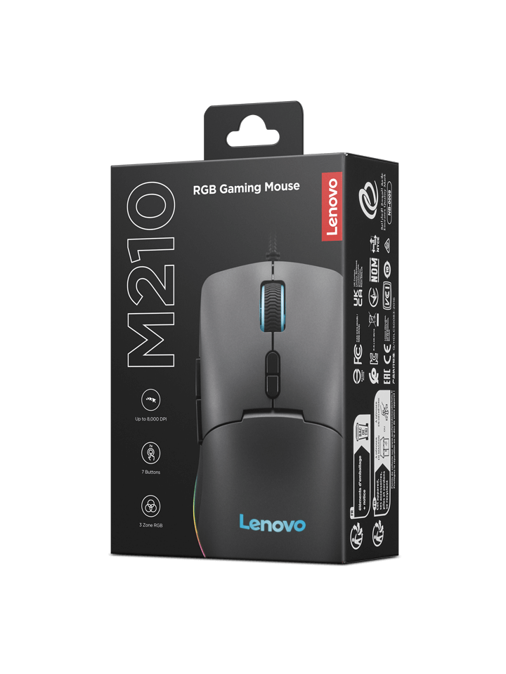 Lenovo M210 RGB Gaming Mouse GY51M74265 — Kompüterlər və noutbuklar, Bakı (6)