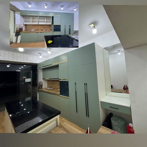 Endirim olundu Vitrin mətbəx mebeli – ölçü 5 m. - Modern dizayn — Bakı