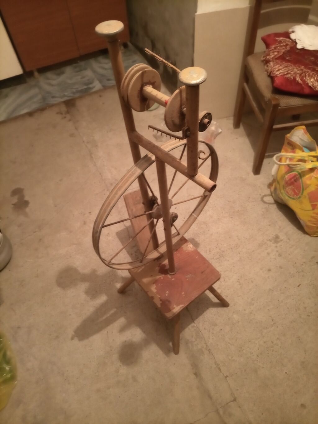 Taxta əlçəkli ip əyirmə çarxı (spinning wheel) - Material: əsasən — Biznes və avadanlıq, Bakı (4)