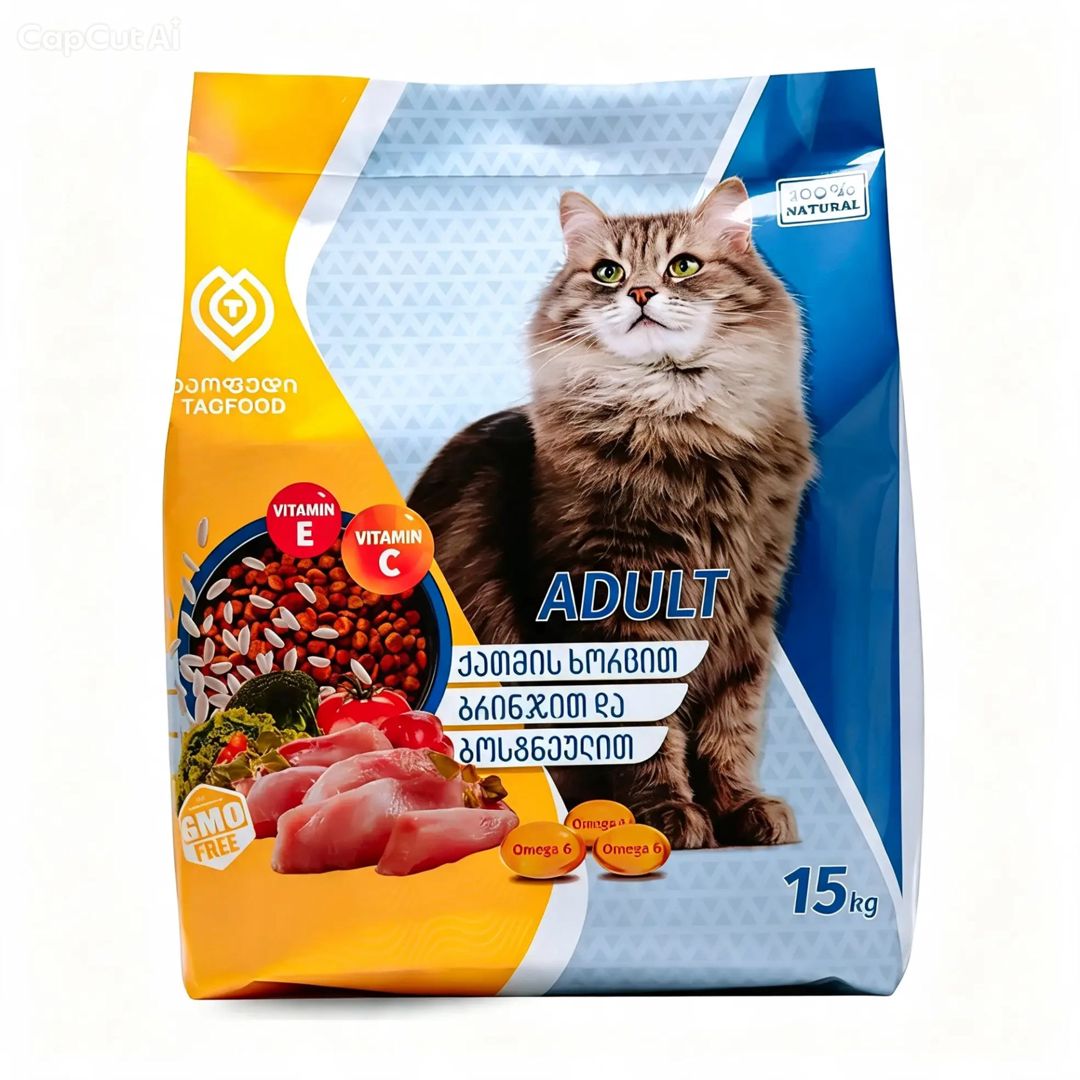 Quru yem pişiklər üçün Taofood, toyuq əti ilə, 15 kq — Mallar, Bakı