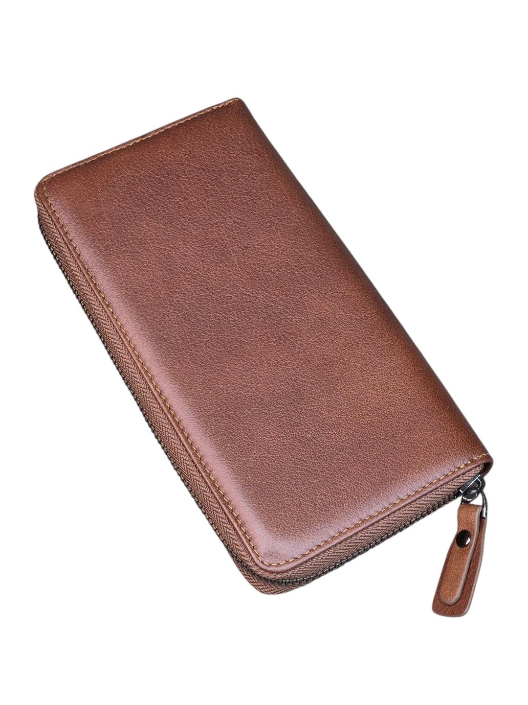 Pul kisəsi təbii dəri, uniseks, 19x10 sm, 12 kart bölməsi, Türkiyə istehsalı, qəhvəyi - Overland_2700_Brown — Mallar, Bakı (2)