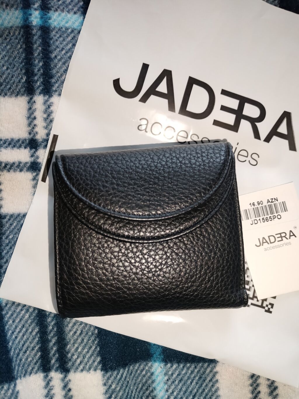 Jadera Accessories – qara miniatür pul qabı - Material: teksturalı — Cüzdanlar və vizit kartlıqları, Bakı (2)