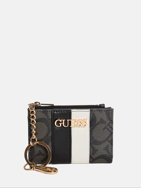 Qadınlar üçün kredit kart qabı Guess, dəri, rəngbərəng, 10.8x7 sm — Bakı