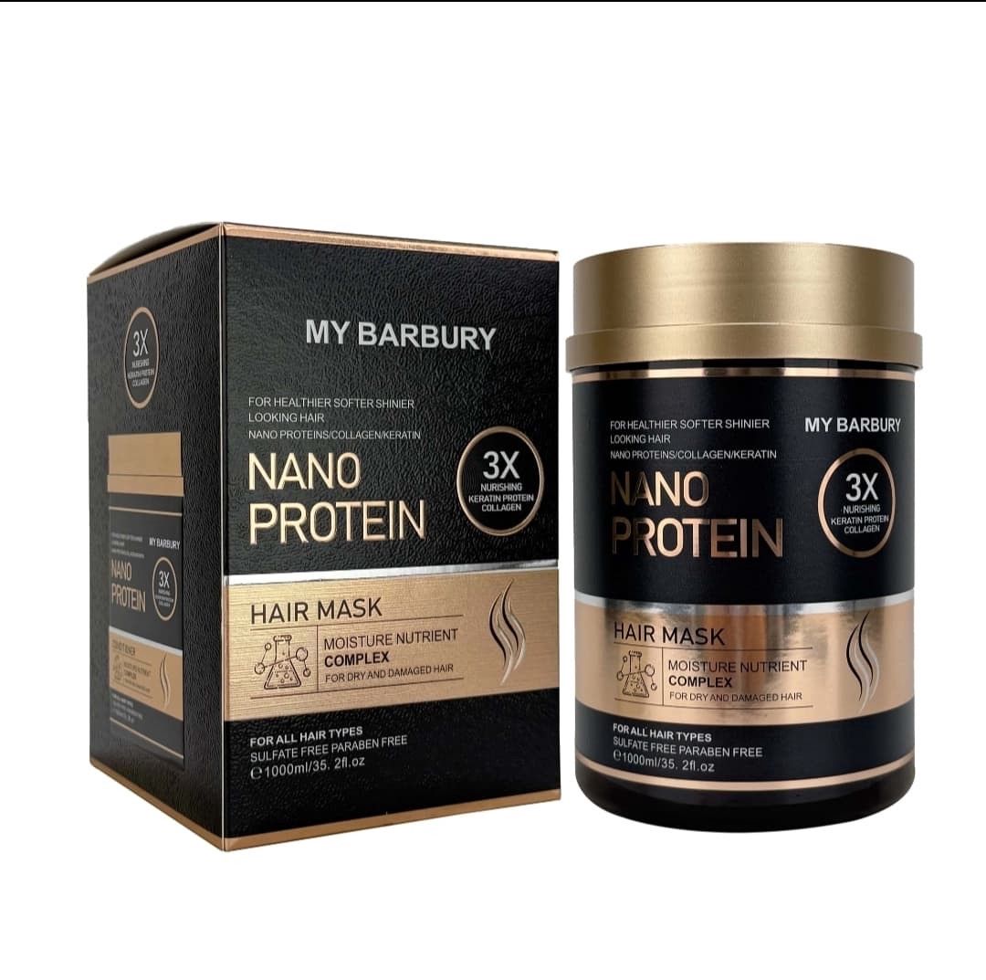 Saç maskası Nano Protein, quru və zədələnmiş saçlar üçün, 1000 ml — Mallar, Bakı