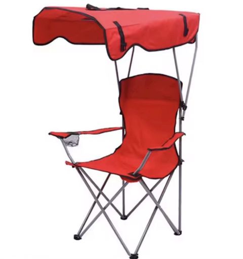 Kempinq üçün yığılan stul INM1082, 58x40x90 sm, qırmızı — Bakı