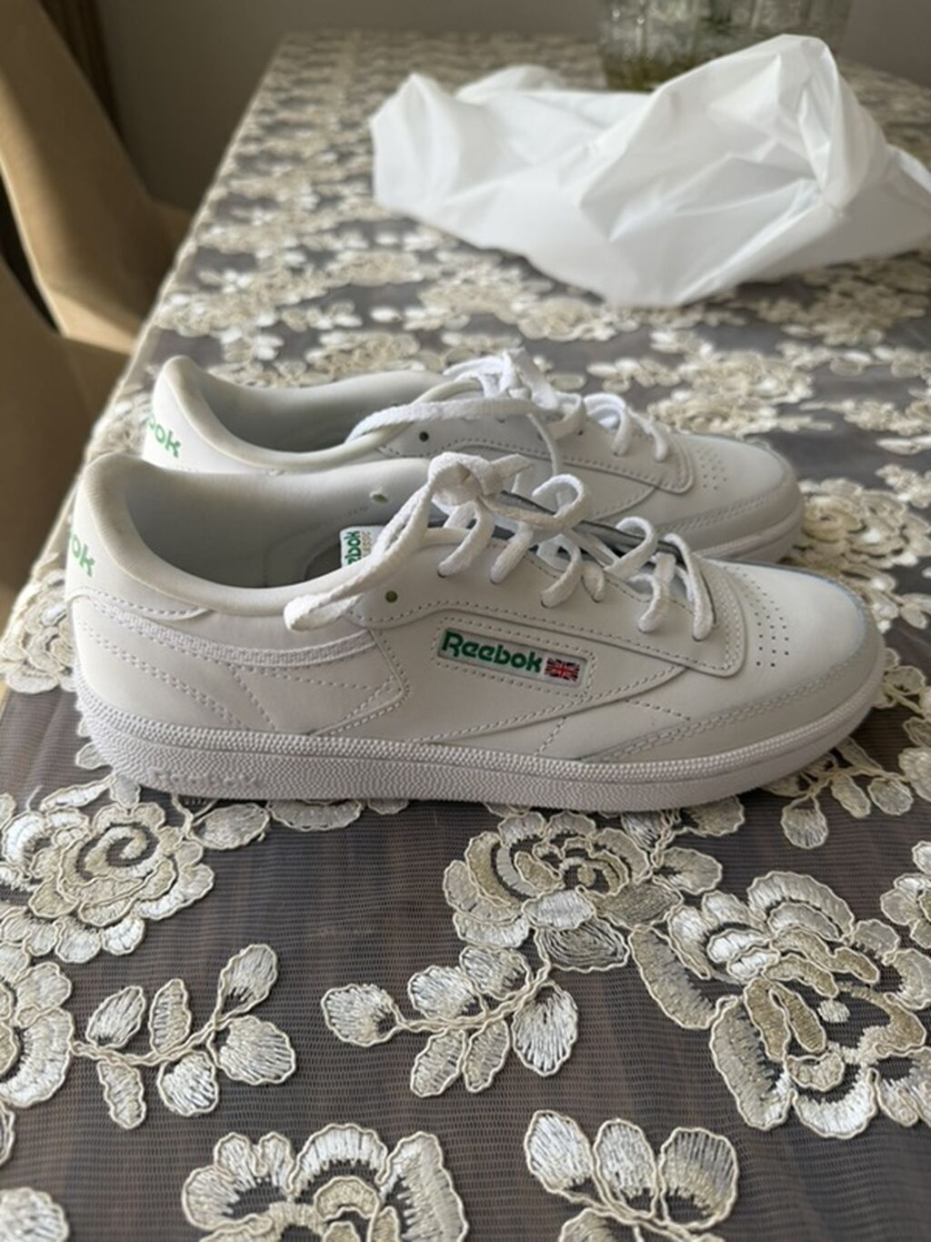 Tam original Yanlış ölçü gəldiyi üçün satıram Reebok Club C 85 ağ — Krosovka, Bakı (3)