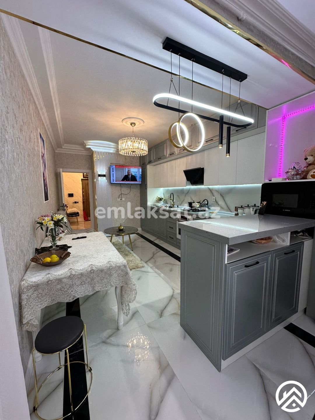 Satılır 4 otaq yeni tikili 114 m², Həzi Aslanov metrosu — Mənzil, Bakı (11)