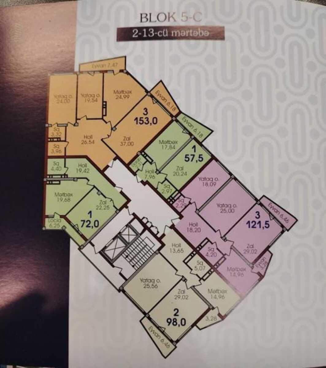 Satılır 1 otaqlı yeni tikili 72 m² — Mənzil, Bakı (2)