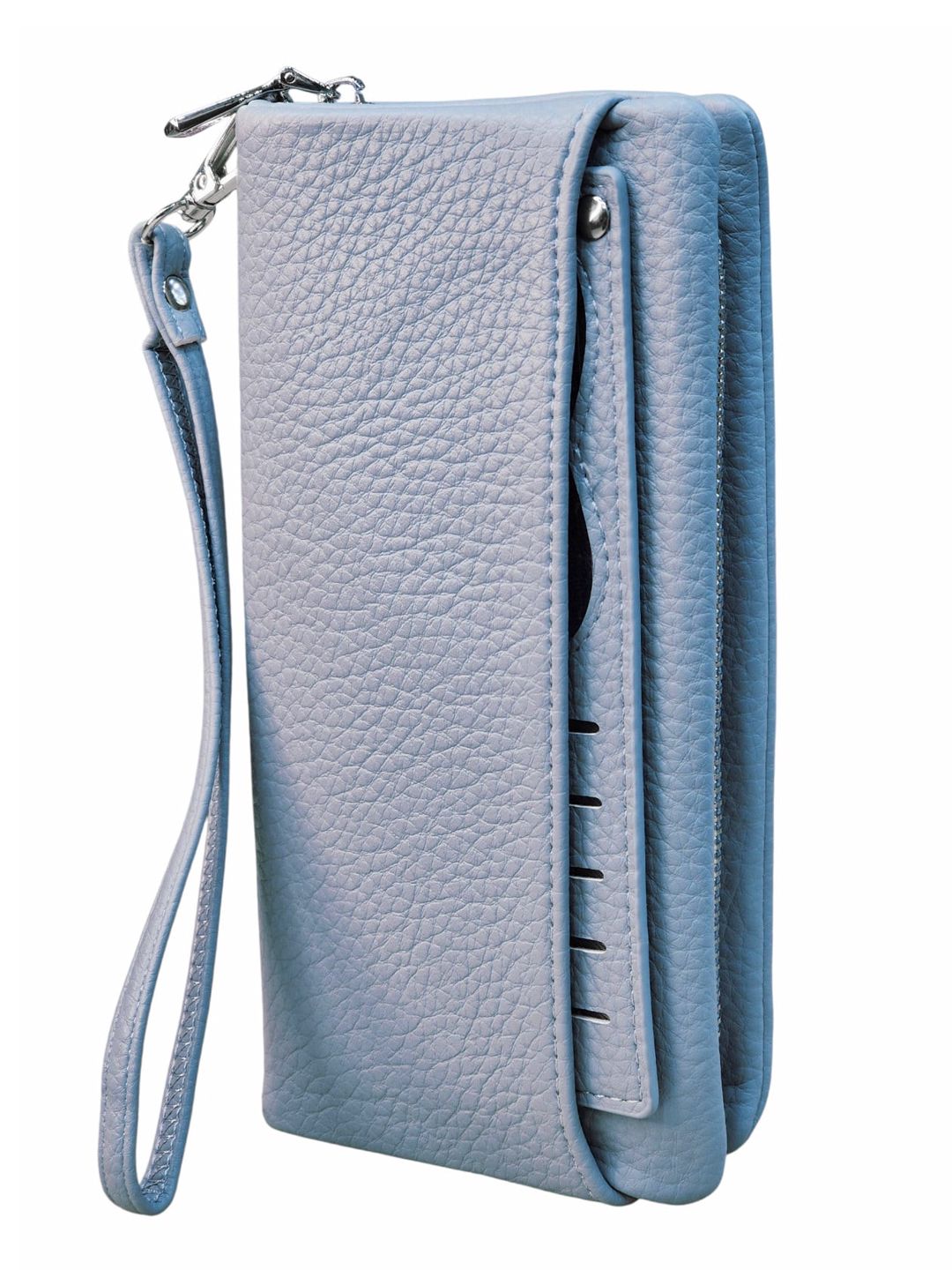 Qadınlar üçün pulqabı, poliuretan, açıq mavi, 20x10 sm, 13 kart bölməsi, Çin istehsalı - Saralyn_858_Blue — Mallar, Bakı (2)