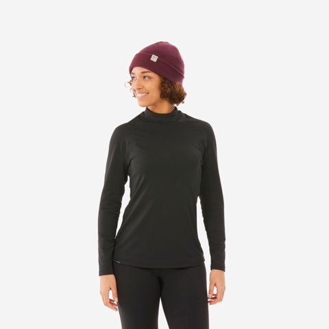 Qadınlar üçün xizək termal alt köynəyi Decathlon Wedze BL 500, flis, qara, ölçü XS — Bakı
