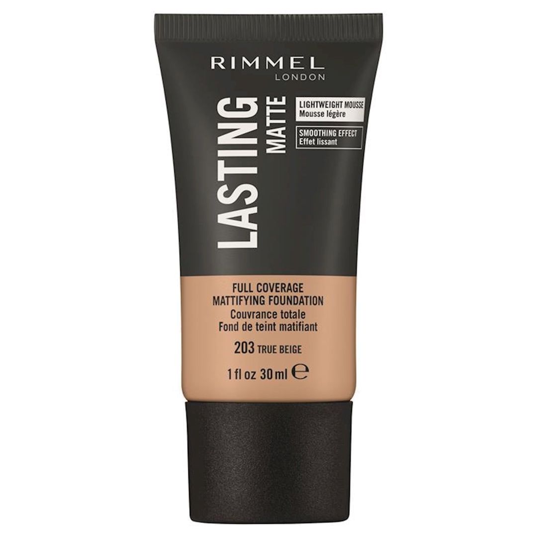 Tonal baza Rimmel London Lasting Matte Foundation 203 True Beige 30 ml — Mallar, Bakı