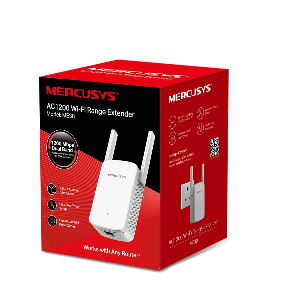Mercusys AC1200 Wi-Fi Range Extender ME30 853500010 — Sinyal gücləndiricilər və antennalar, Bakı (2)
