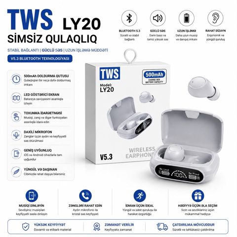 Qulaqlıq ly20 airpods (kod: tv55162-65) — Bakı