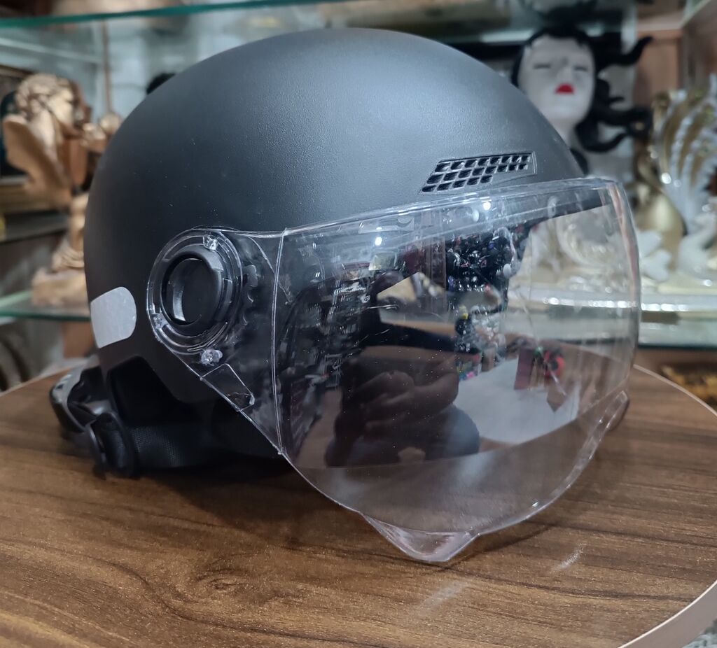 Açıq vizorlu motosiklet dəbilqəsi 1-ci şəkildəki ağ rəng kaska 30-azn — Motosiklet geyimi, Bakı (9)