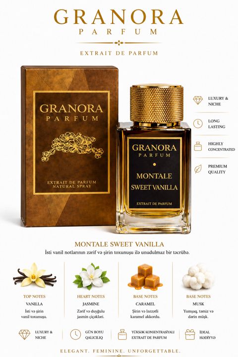 Granora Parfum Sweet Vanilla uniseks ətir suyu, 50 ml — Bakı