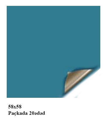 Qablaşdırma kağızı, firuzəyi, 58x58 sm, 20 əd — Bakı