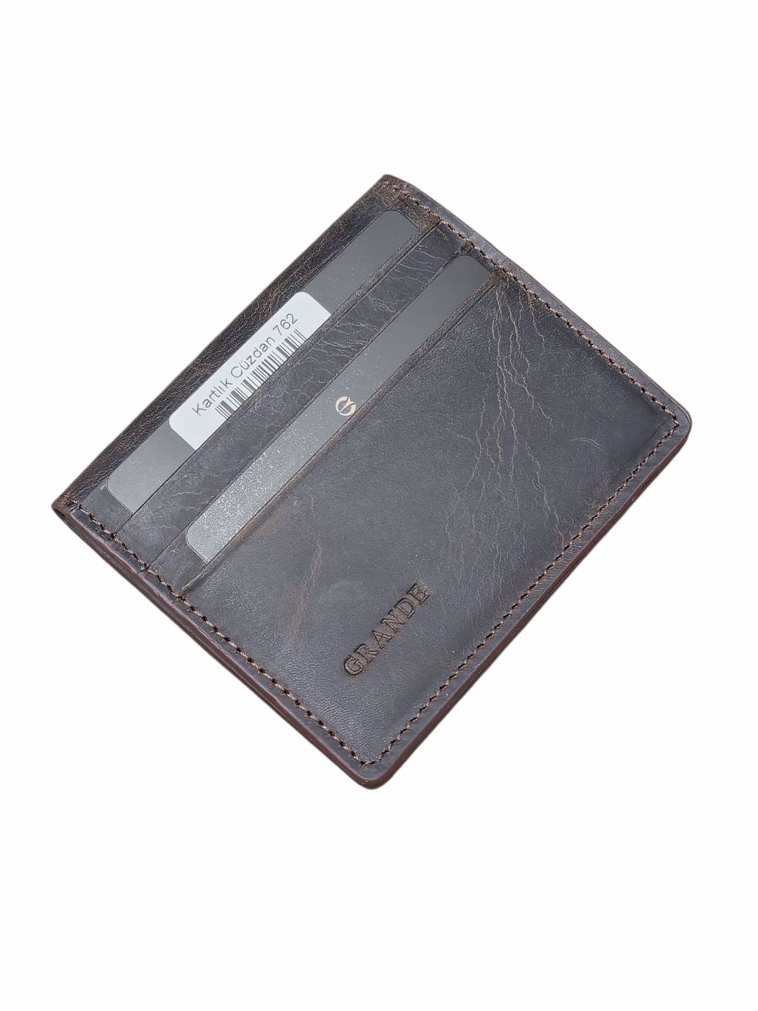 Kredit kartları qabı təbii dəri, unisex, qəhvəyi - Grande_762_G2-Taba — Mallar, Bakı (3)