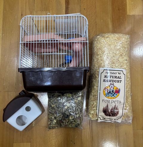 Hamster və ya kiçik gəmiricilər üçün tam dəst: - İki mərtəbəli qəfəs — Bakı