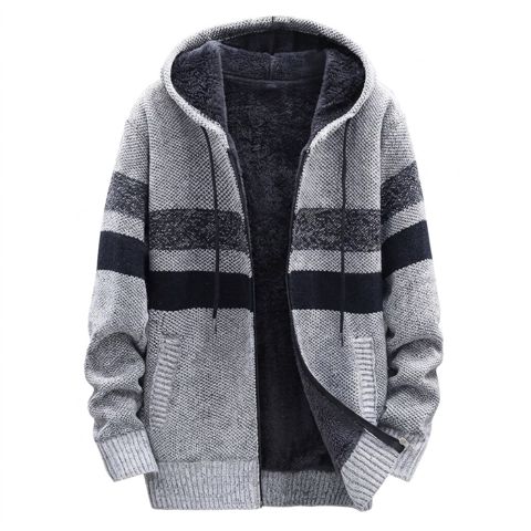 Kişi kardiqanı ALVD-1026, açıq boz, trikotaj, ölçü XL — Bakı