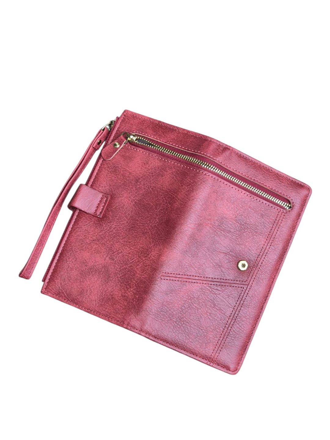 Qadınlar üçün pul qabı, poliuretan, bordo, 19×9.5 sm, 12 kart bölməsi, Çin istehsalı - Boershi_7913_Bordo — Mallar, Bakı (3)