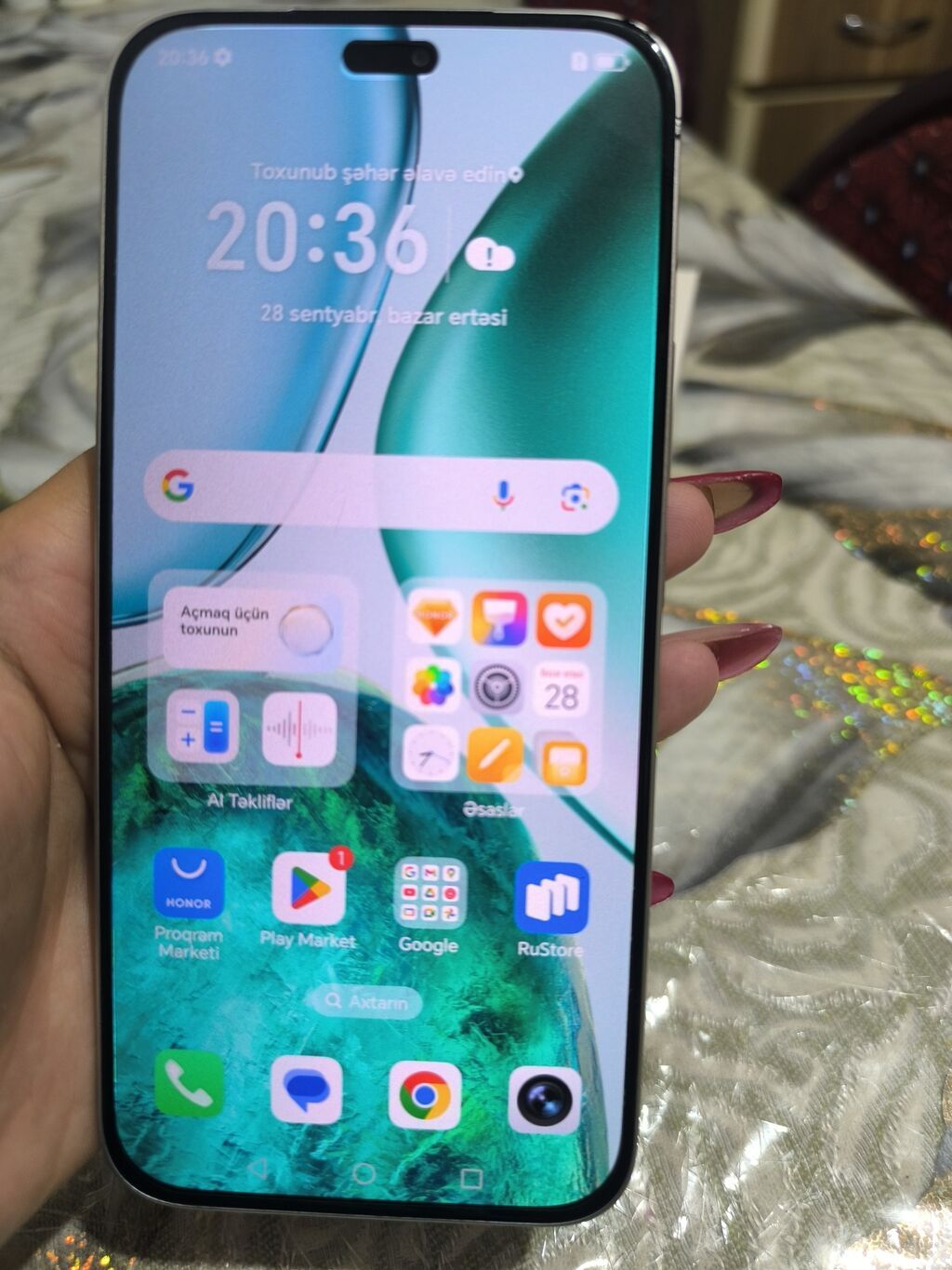 Honor X8c, 256 GB, rəng - Ağ, Barmaq izi — Honor, Bakı (2)