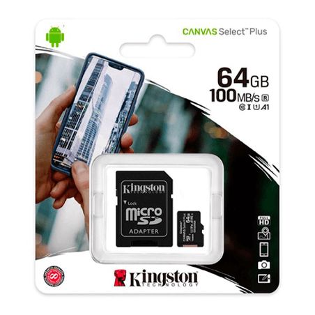 Kingston Canvas Select Plus microSD 64GB SDCS2/64GB — Kompüterlər və noutbuklar, Bakı