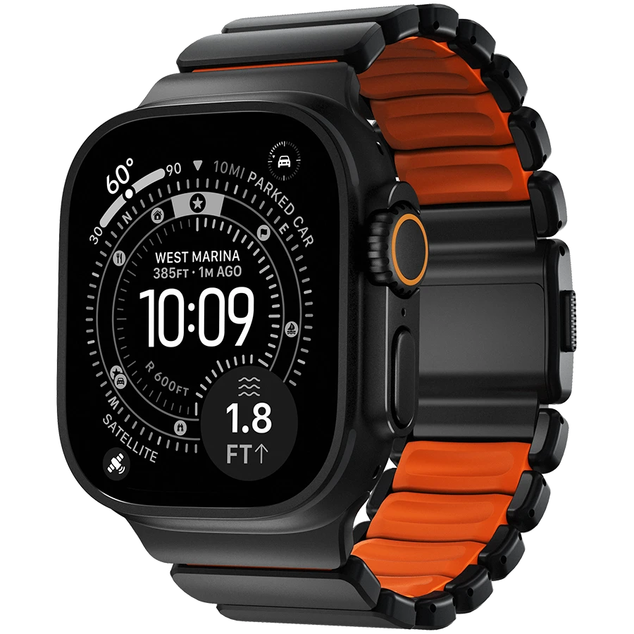 Kəmər Nomad Apple Watch üçün, 46/49 mm, Black Hardware/Black — Bakı