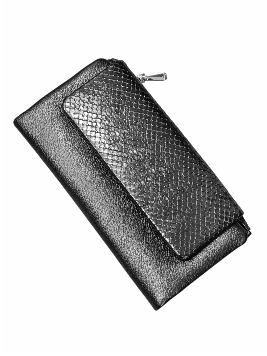 Qadınlar üçün pulqabı, poliuretan, qara, 10 kart bölməsi, maqnit kilidli, 18.5x9.5 sm, Çin istehsalı - Saralyn_0575_Black — Mallar, Bakı (2)