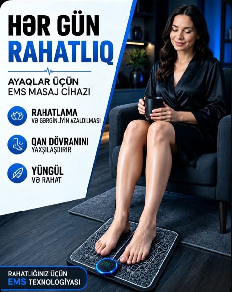 Ayaqlar Üçün EMS Masaj Cihazı — Cəmi 18 AZN Yorğun ayaqlar üçün — Gəncə