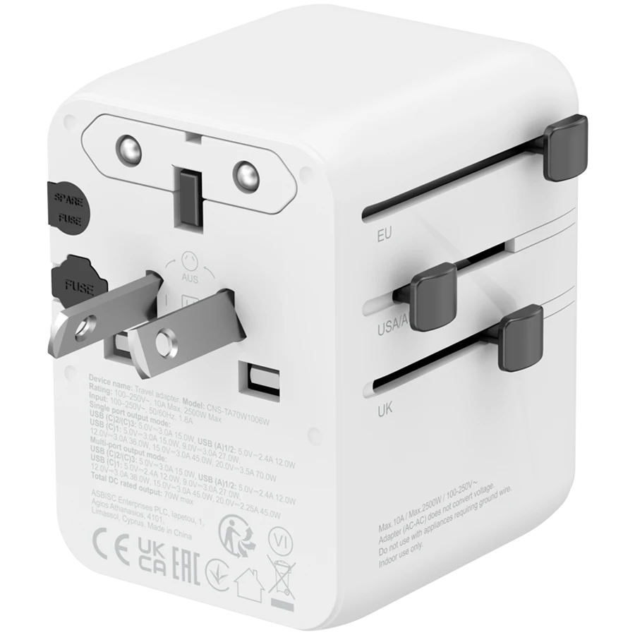 Qidalanma adapteri Canyon OnTour 70 Usb/usb-c, 70 Vt, Ağ — Smartfon aksesuarları, Bakı (4)
